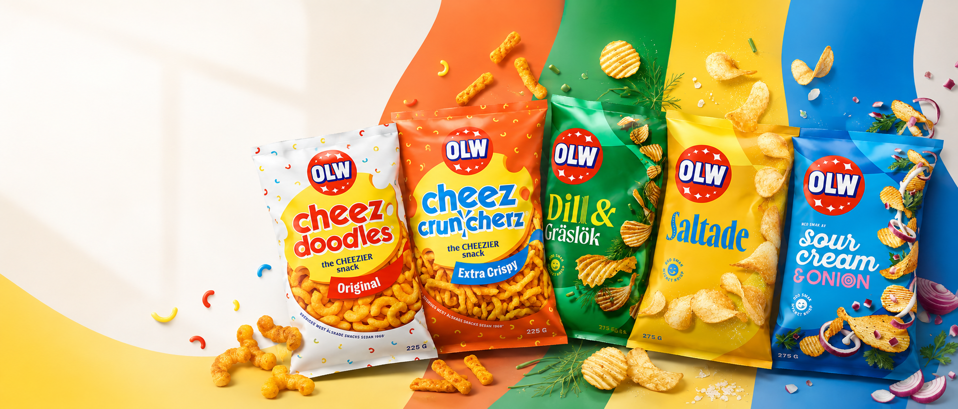 OLW Vitlök & Gräddfil chips product photo