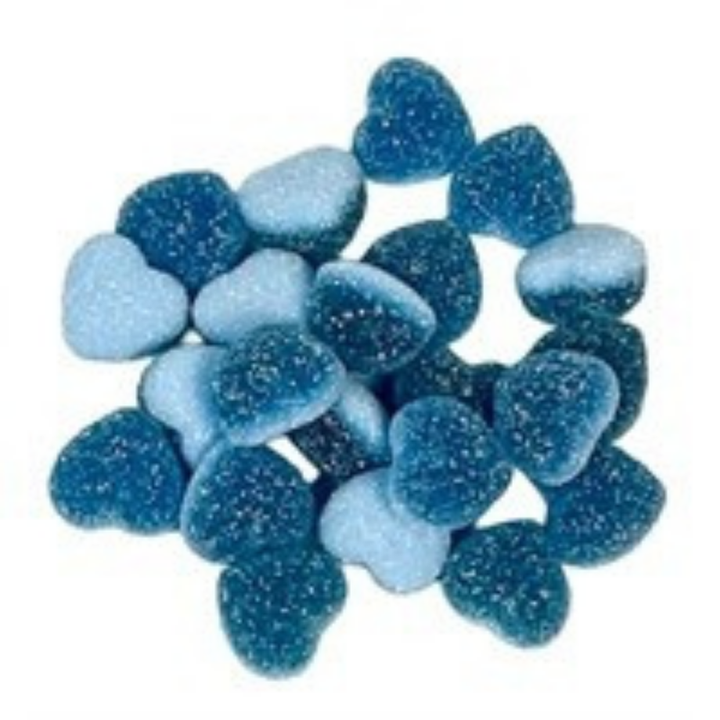 Jellioo Sour Blue Hearts 1kg bulk candy
