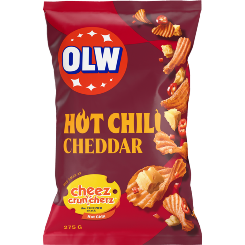 OLW Hot Chili Cheddar chips product photo