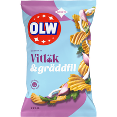 OLW Vitlök & Gräddfil chips product photo
