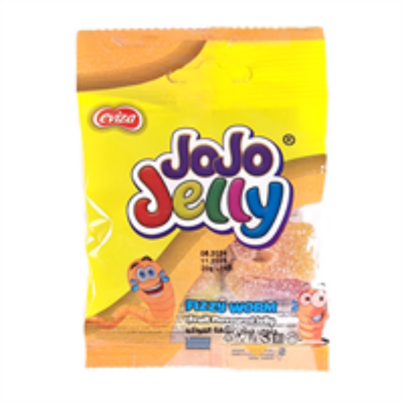 Jelly Fizzy Neon Worms candy