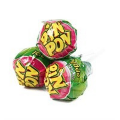 Pin Pon Lollipop Gum Sour Green Apple